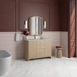 48 Inch Gracyn Freestanding Vanity in Coastal Driftwood / Victorian Silver Top