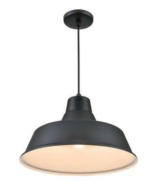 R Series 1-Light Cord Hung Classic Warehouse Satin Black