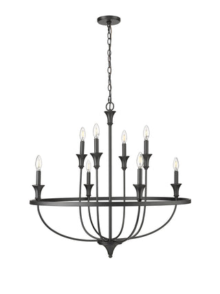 Emery 8-Light Chandelier Ceiling Light Matte Black