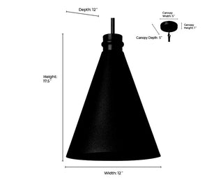 Axston 1-Light Outdoor Hanging Lantern Textured Black