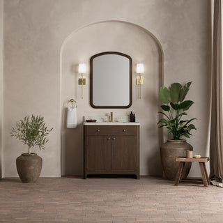 36 Inch Gracyn Freestanding Vanity in Sable / Victorian Silver Top