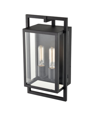 Agatha 2-Light Outdoor Wall Sconce Textured Black