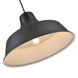 R Series 1-Light Cord Hung Classic Warehouse Satin Black