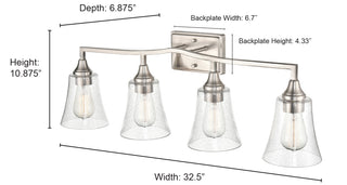 Caily 4-Light Vanity Matte Black