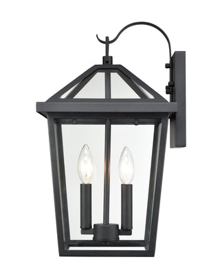Mensun 2-Light Outdoor Wall Sconce Textured Black