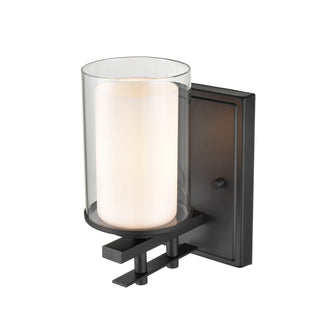 Huderson 1-Light Wall Sconce Matte Black