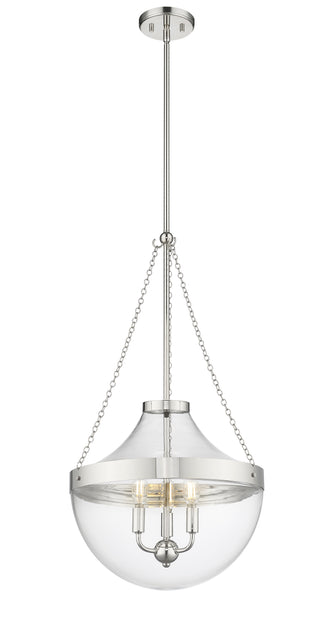 Clarra 3-Light Pendant Light Polished Nickel