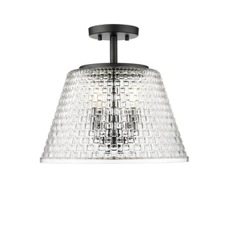 Saben 3-Light Semi-Flush Ceiling Mount Matte Black