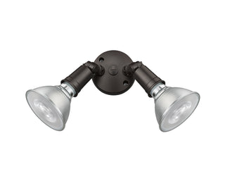 2-Light Security Flood Lights Powder Coated Bronze