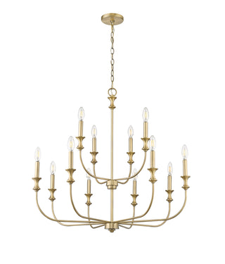 Savanne 12-Light Chandelier Ceiling Light Vintage Brass