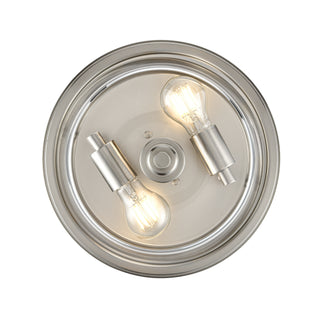 Strayhan 13" 2-Light Flush Mount - Brushed Nickel