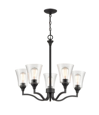 Caily 5-Light Chandelier Ceiling Light Matte Black