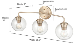 3-Light Vanity Brushed Nickel