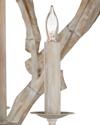 Driftwood Whitewash Orb Chandelier
