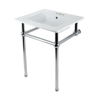Templeton 25.19 Inch Console Sink in White