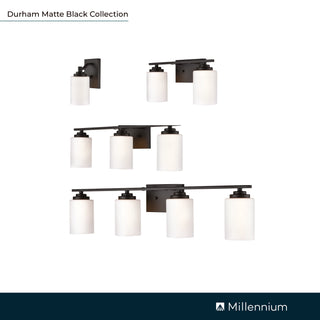 Durham 2-Light Vanity Matte Black
