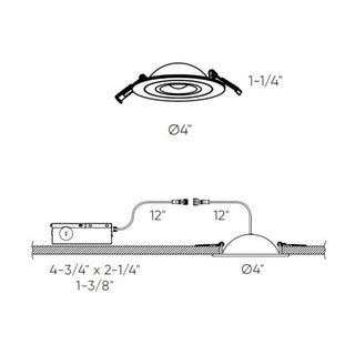 3" Flat Gimbal Recessed