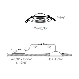 4 Inch Flat Recessed LED Gimbal Light
