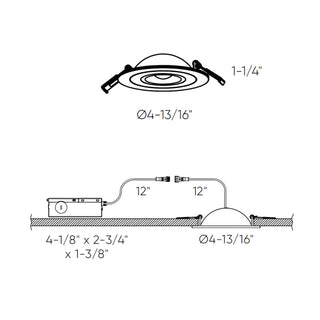 4 Inch Flat Recessed LED Gimbal Light