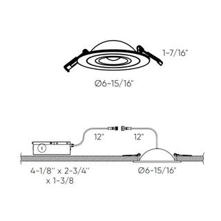 4 Inch Flat Recessed LED Gimbal Light