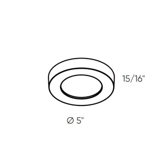 Plastic Flush Mount, 5CCT