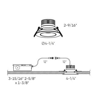 3.5" Gimbal recessed Dim to Warm