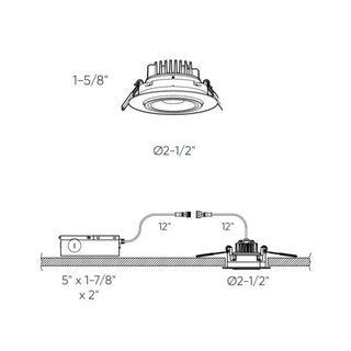 2'' LED Round Gimbal, 5CCT