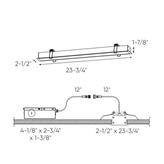 Recessed linear 24" - 120-277-347V, 0-10V dimming, 5CCT
