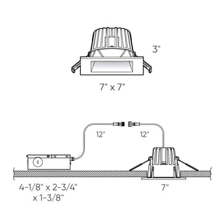 6 Inch Square Indoor/Outdoor Regressed Down Light