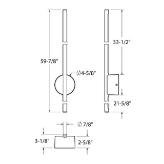 60'' Indirect linear wall sconce