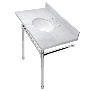 Dreyfuss 36 Inch Console Sink in Carrara Marble