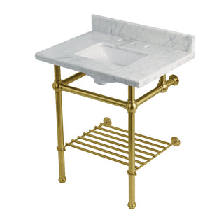 Templeton 30 Inch Console Sink in Carrara Marble