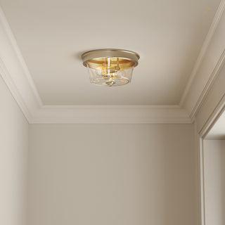 Strayhan 13" 2-Light Flush Mount - Modern Gold