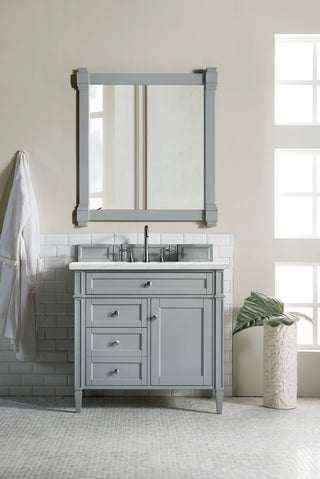 36 Inch Brittany Freestanding Vanity in Urban Gray / Ethereal Noctis Top