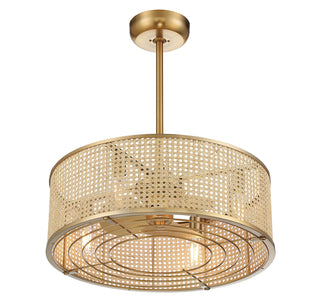 Astoria 4-Light Fan D'Lier in Warm Brass