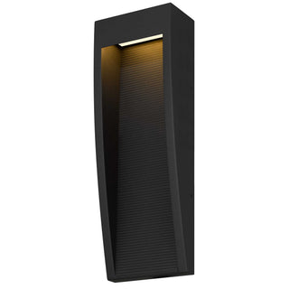 Taper 16 Inch Outdoor Wall Sconce in Sand Black Finish