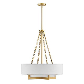 Brentwood 4-Light Pendant in Warm Brass