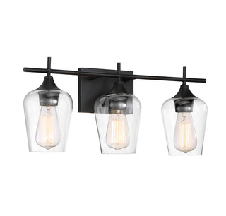 Octave 3-Light Bathroom Vanity Light in English Bronze