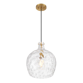 1-Light Pendant in Natural Brass