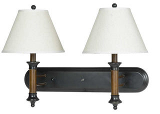 18" Tall Metal Wall Lamp in Dark Bronze