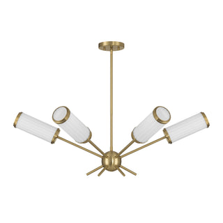 Denison 6-Light Chandelier in Warm Brass by Dann Foley