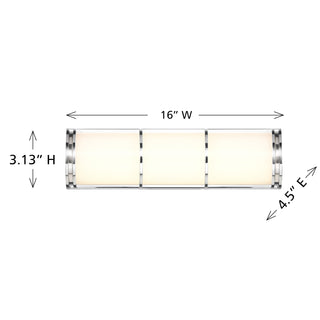 Harper LED Bathroom Vanity Light in Chrome