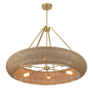 Gaia 6-Light Pendant in Warm Brass by Breegan Jane