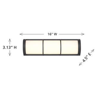Harper LED Bathroom Vanity Light in Matte Black