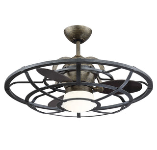 Alsace LED Fan D'Lier in Reclaimed Wood