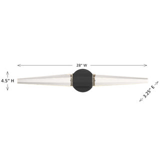 Beaumont LED Bathroom Vanity Light in Black Lustre