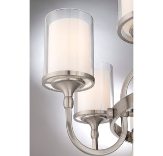 Etesian 8-Light Fan D'Lier in Satin Nickel