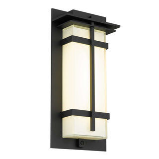 Frank 13 Inch Outdoor Wall Sconce in Sand Black Finish