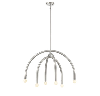 6-Light Chandelier in Brushed Nickel