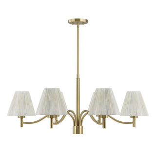 Rosa 6-Light Chandelier in Noble Brass